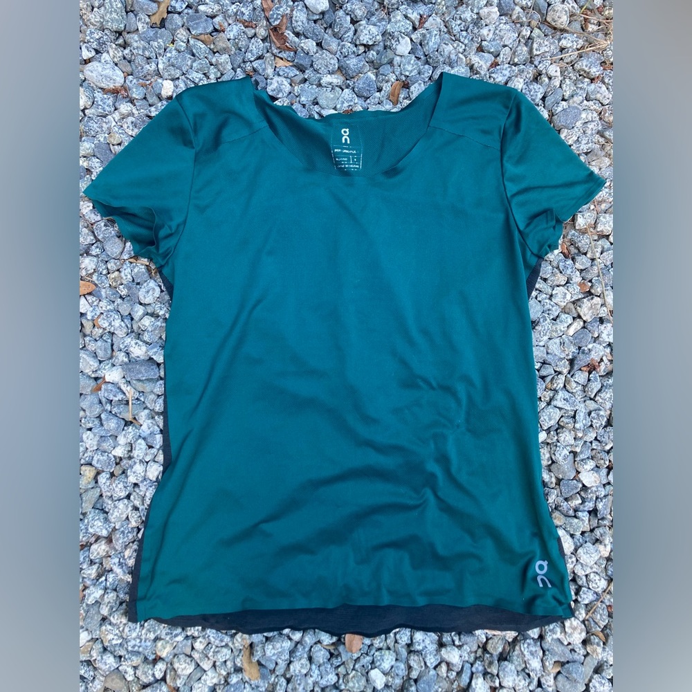 On Running Performance T 4 Small Evergreen Black Teal Charcoal Ultralight Race